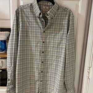 Genteal Men's Casual Gray Plaid Shirt